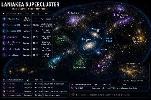 🌌 Important Galaxies and Galaxy Clusters in the Laniakea Supercluster