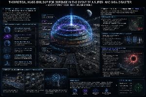 Theoretical Mass Buildup for Defense in the Event of a Super- and Giga-Disaster + Safety Protocol for Lunar Mining