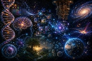Quantum Data Storage and Genetic Systems: An Analogy between Biological and Cosmic Information Architecture