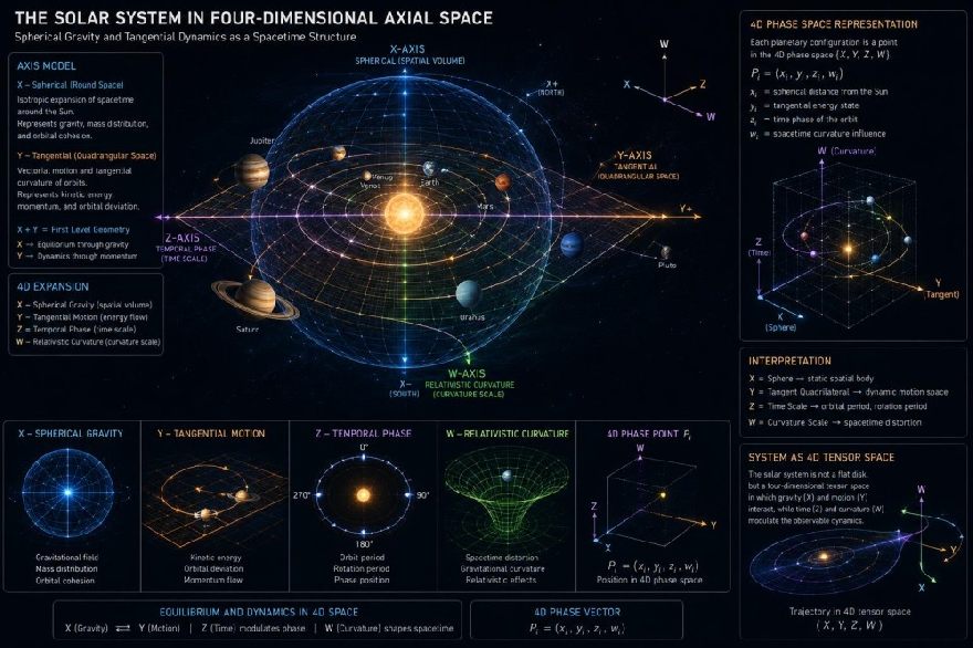Das Sonnensystem im 4D-Modell