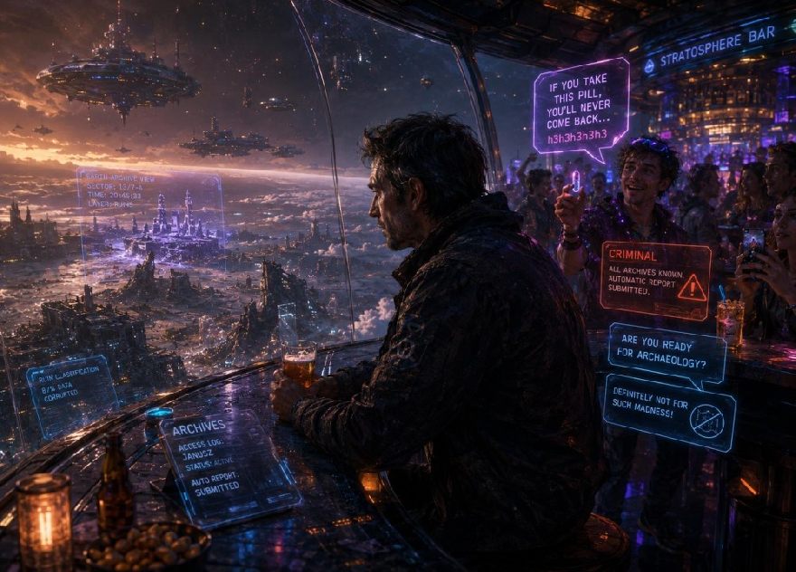 Stratosphäre Bar im Cyberspace